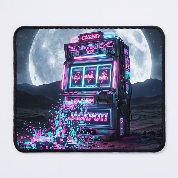 Item preview, Jackpot of Burnout - Vaporwave Aesthetic Meme designed and sold by RareVisuals.