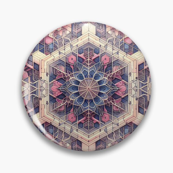 Item preview, Pastel Crystal Hexagon Mandala designed and sold by nikkolaus.