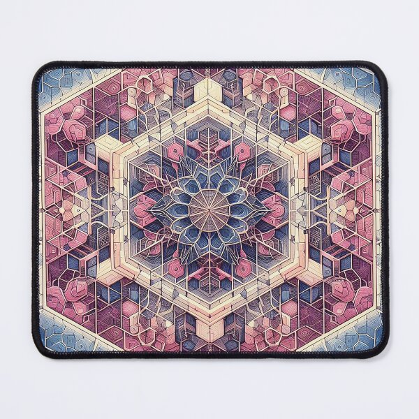 Item preview, Pastel Crystal Hexagon Mandala designed and sold by nikkolaus.