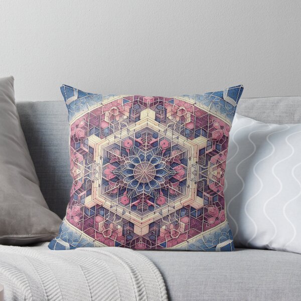 Item preview, Pastel Crystal Hexagon Mandala designed and sold by nikkolaus.
