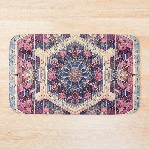 Item preview, Pastel Crystal Hexagon Mandala designed and sold by nikkolaus.