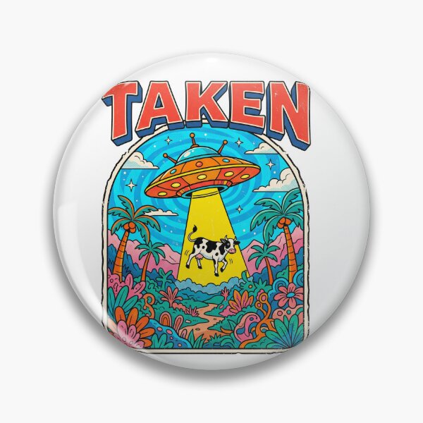 Item preview,  Taken UFO Alien Cow Abduction Psychedelic Retro Sci-Fi designed and sold by AdyKurniawan.