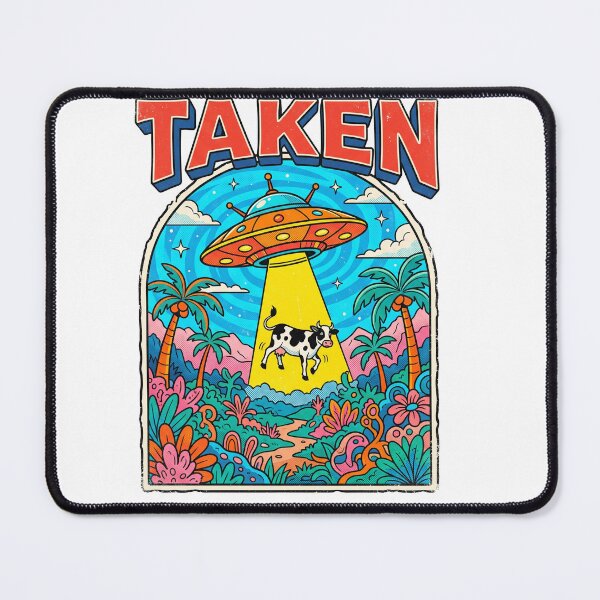 Item preview,  Taken UFO Alien Cow Abduction Psychedelic Retro Sci-Fi designed and sold by AdyKurniawan.