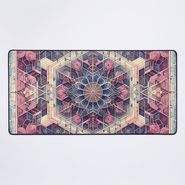 Item preview, Pastel Crystal Hexagon Mandala designed and sold by nikkolaus.