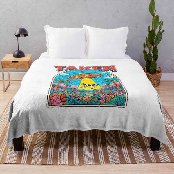 Item preview, Taken UFO Alien Cow Abduction Psychedelic Retro Sci-Fi designed and sold by AdyKurniawan.