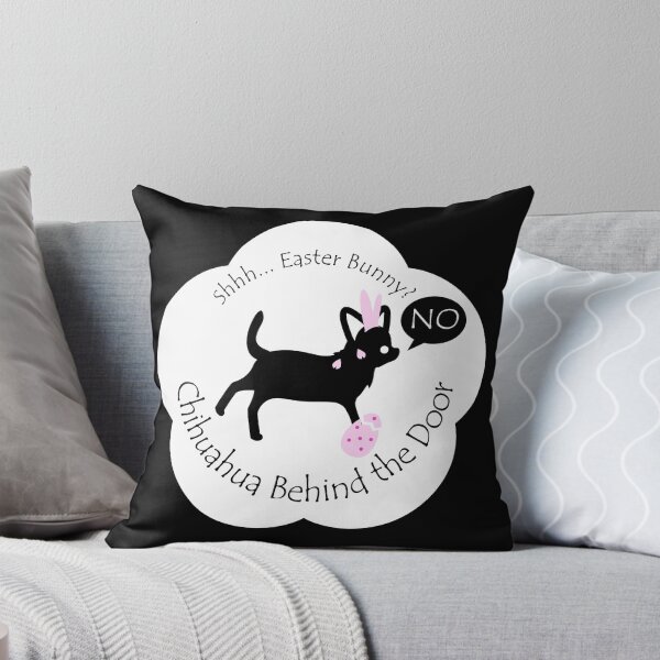 Item preview, Funny Chihuahua Easter Bunny Behind the Door White Base designed and sold by Na7nasColorShop.