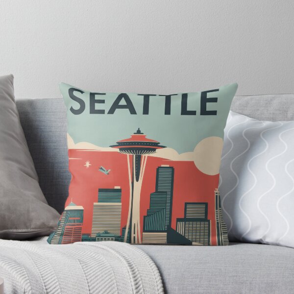 Item preview, Seattle – City Skyline Travel Art designed and sold by MarkedArtPrints.