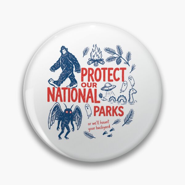 Item preview, Protect Our Cryptids - National Park - Bigfoot - Mothman - Hiking Horror designed and sold by RafaelScherer.