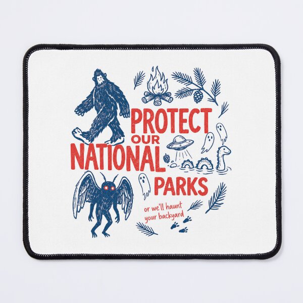 Item preview, Protect Our Cryptids - National Park - Bigfoot - Mothman - Hiking Horror designed and sold by RafaelScherer.