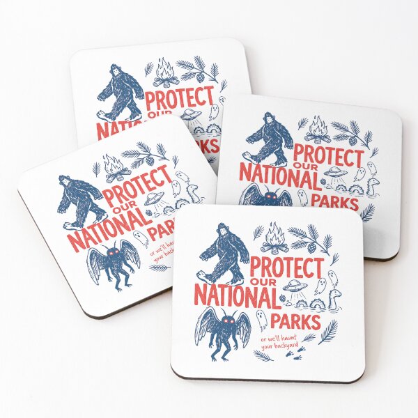 Item preview, Protect Our Cryptids - National Park - Bigfoot - Mothman - Hiking Horror designed and sold by RafaelScherer.