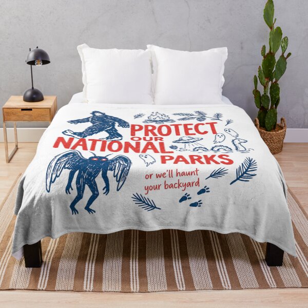 Item preview, Protect Our Cryptids - National Park - Bigfoot - Mothman - Hiking Horror designed and sold by RafaelScherer.