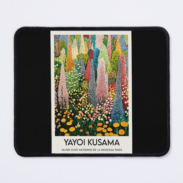 Item preview, Inspired by Yayoi Kusama Tall Flower Field Poster, Colorful Dot Art Meadow Print, Musee d'Art Moderne Wall Decor designed and sold by HappyGrandmaUB.