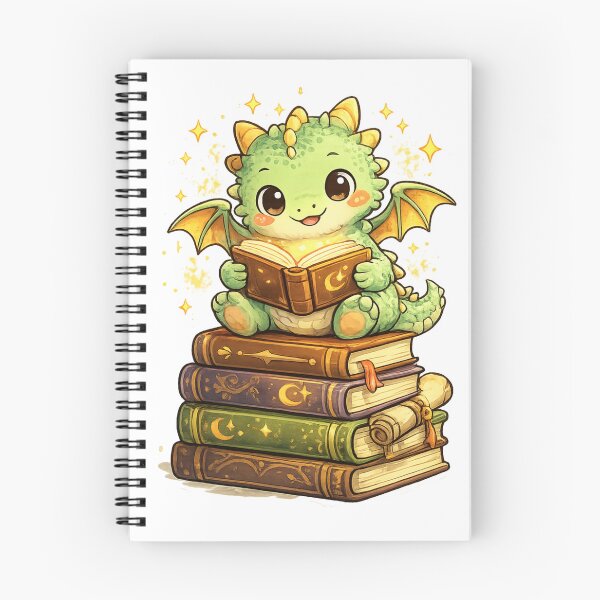 Item preview, Cute Baby Dragon Reading Books designed and sold by Bloomelle Studio.