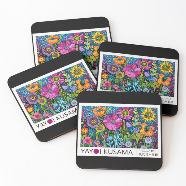 Item preview, Inspired by Yayoi Kusama 1972 Flower Poster, Colorful Japanese Dot Art Print, Modern Wall Decor designed and sold by scrambledpeg.
