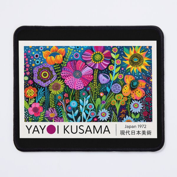 Item preview, Inspired by Yayoi Kusama 1972 Flower Poster, Colorful Japanese Dot Art Print, Modern Wall Decor designed and sold by scrambledpeg.