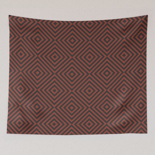 Item preview, Rust And Charcoal Chevron Burst Pattern designed and sold by pattern-archive.