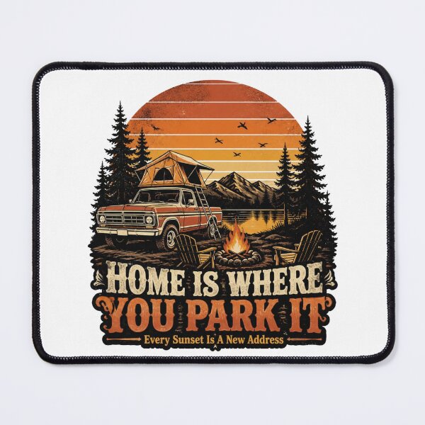 Item preview, Home Is Where You Park It Vintage Camping Truck designed and sold by Cavalier-org.