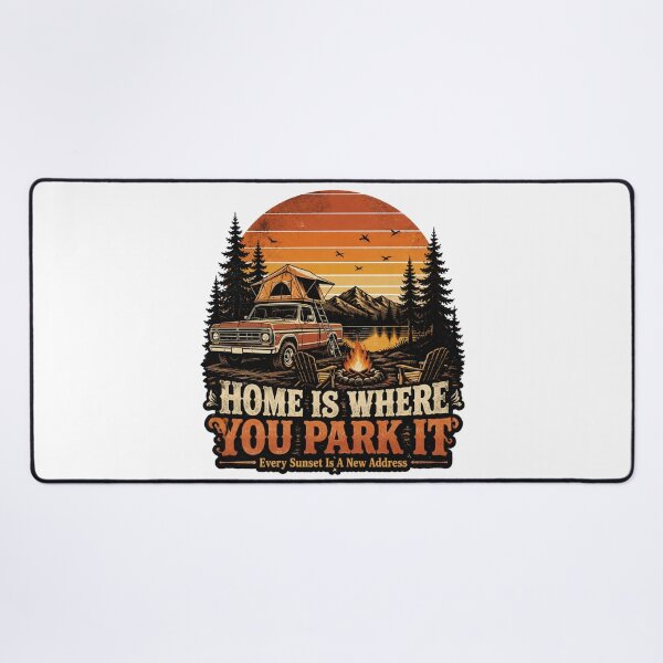 Item preview, Home Is Where You Park It Vintage Camping Truck designed and sold by Cavalier-org.