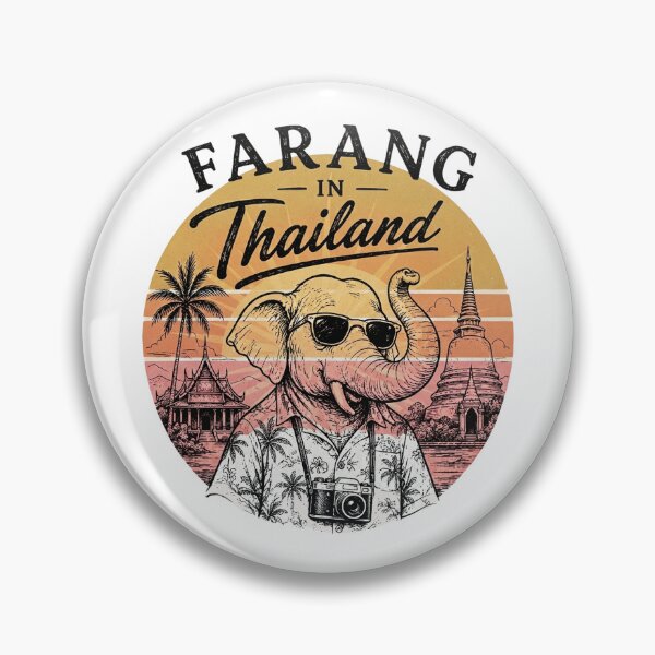 Item preview, Farang In Thailand Funny Elephant Tourist Illustration designed and sold by Yellowriversss.