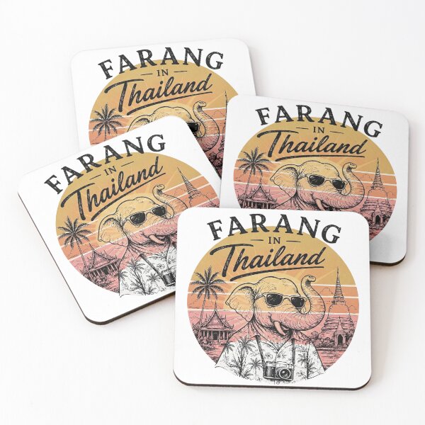 Item preview, Farang In Thailand Funny Elephant Tourist Illustration designed and sold by Yellowriversss.