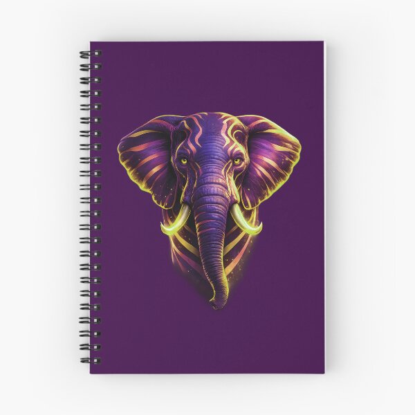 Item preview, Neon Elephant Head Vector Art Trippy Cyberpunk Poster designed and sold by K Design Store.