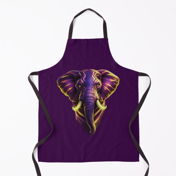 Item preview, Neon Elephant Head Vector Art Trippy Cyberpunk Poster designed and sold by K Design Store.