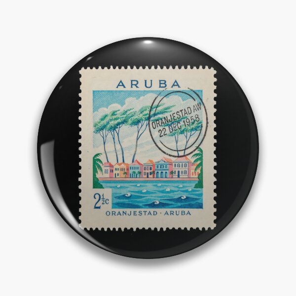 Item preview, Aruba Oranjestad Caribbean Divi Divi Postage Stamp Sticker designed and sold by stickercuffs.