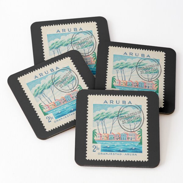 Item preview, Aruba Oranjestad Caribbean Divi Divi Postage Stamp Sticker designed and sold by stickercuffs.