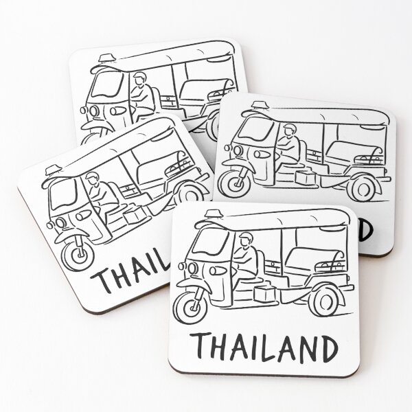 Item preview, Tuk Tuk Thailand Minimalist Line Art Illustration designed and sold by Yellowriversss.