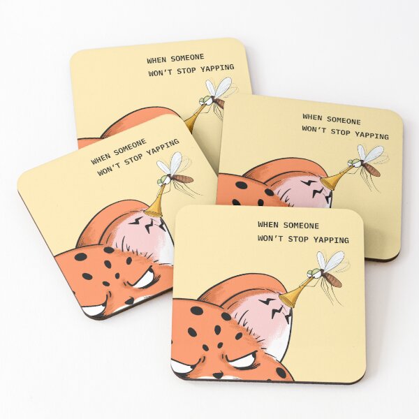 Item preview, Annoyed Leopard Bothered by Yapping Mosquito designed and sold by Moody Critters.