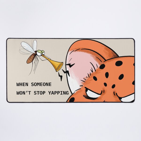 Item preview, Annoyed Leopard Bothered by Yapping Mosquito designed and sold by Moody Critters.