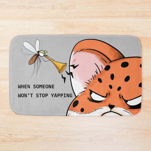 Item preview, Annoyed Leopard Bothered by Yapping Mosquito designed and sold by Moody Critters.
