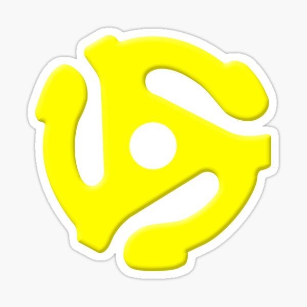 45 RPM Adapter Vinyl Sticker
