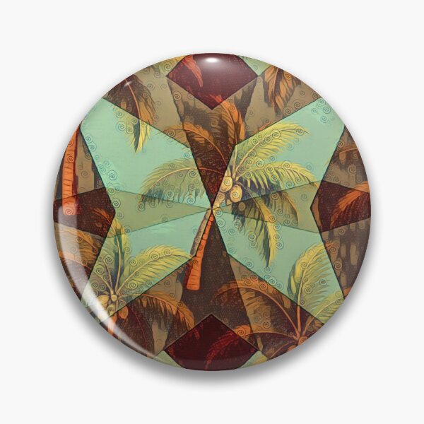 Item preview, Tropical Prism – Abstract Geometric Palm Oasis Design designed and sold by Habatour Creations Exclusive Digital Art Products.