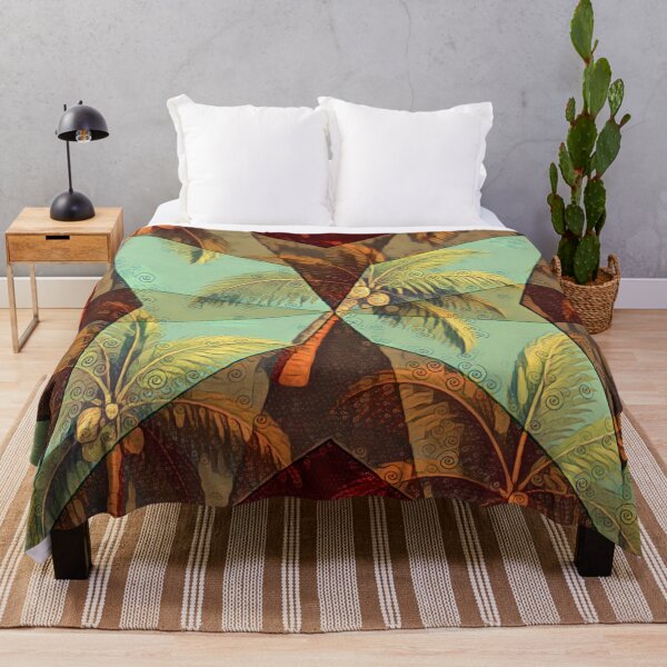 Item preview, Tropical Prism – Abstract Geometric Palm Oasis Design designed and sold by Habatour Creations Exclusive Digital Art Products.