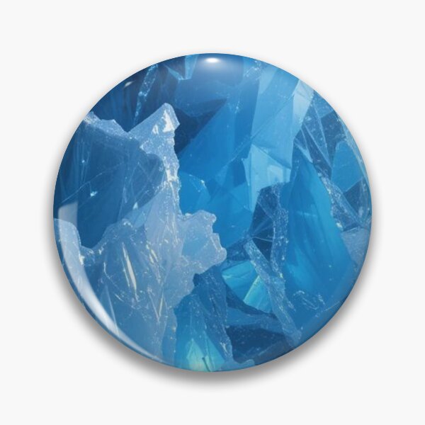 Item preview, Neon Blue Ice Crystals - Abstract Shattered Glass and Frozen Glacier Texture designed and sold by LYAN-STORE.