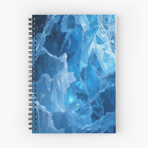 Item preview, Neon Blue Ice Crystals - Abstract Shattered Glass and Frozen Glacier Texture designed and sold by LYAN-STORE.