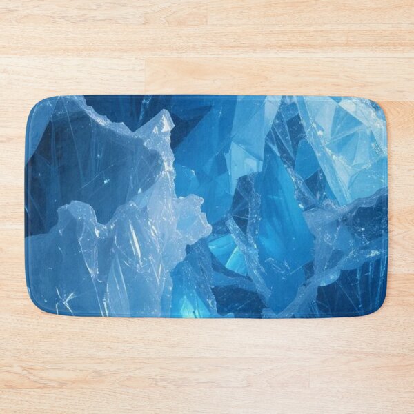 Item preview, Neon Blue Ice Crystals - Abstract Shattered Glass and Frozen Glacier Texture designed and sold by LYAN-STORE.