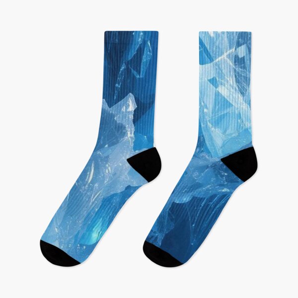 Item preview, Neon Blue Ice Crystals - Abstract Shattered Glass and Frozen Glacier Texture designed and sold by LYAN-STORE.