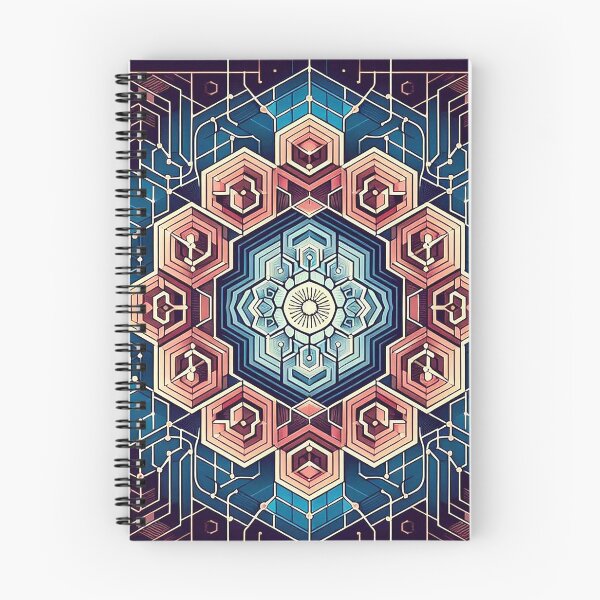 Item preview, Hexagonal Cyber Circuit Mandala designed and sold by nikkolaus.