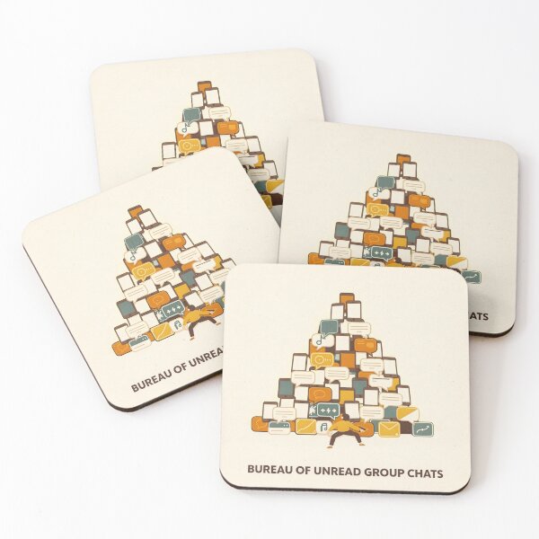 Item preview, Bureau of Unread Group Chats designed and sold by PictorialWhimsy.