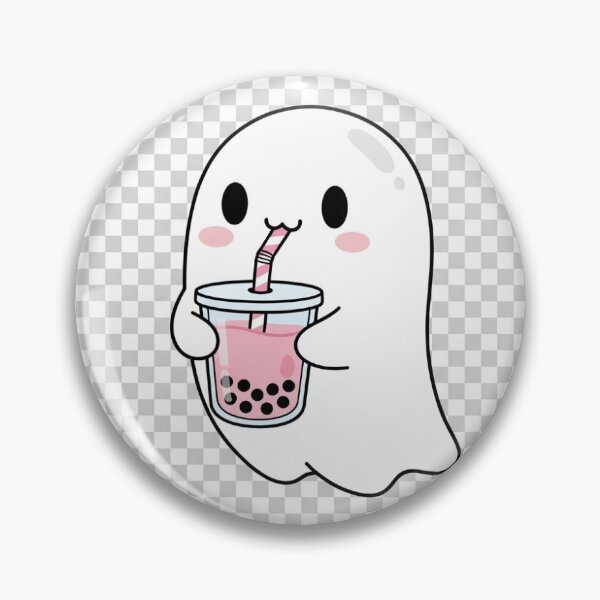 Item preview, Cute Kawaii Ghost Drinking Boba Tea designed and sold by Gaston  Carroll.