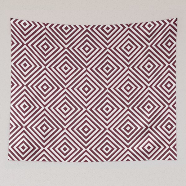 Item preview, White And Burgundy Chevron Burst Pattern designed and sold by pattern-archive.