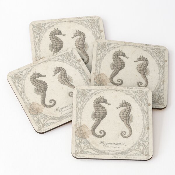 Item preview, Vintage Seahorse Specimen Plate designed and sold by PictorialWhimsy.