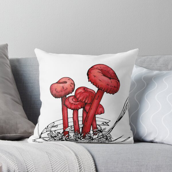 Item preview, Red Waxcap Mushroom Illustration designed and sold by Anna Ratkevich.