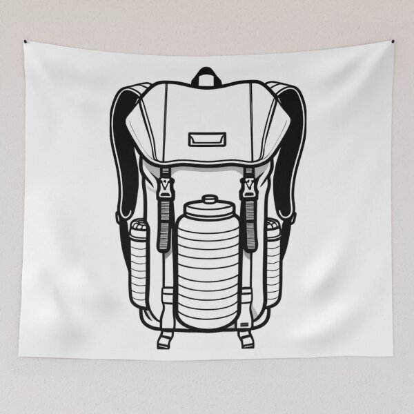 Artikelvorschau, Equipment - Hiking Backpack, Minimalist Graphic Representation entworfen und verkauft von Reverso-Design.