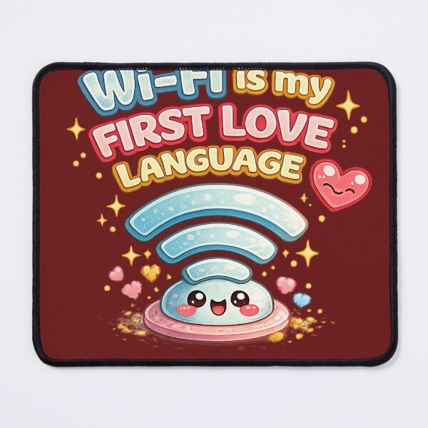 Item preview, Wi-Fi Is My First Love Language | Funny Tech Typography Design designed and sold by VasiArtLab.