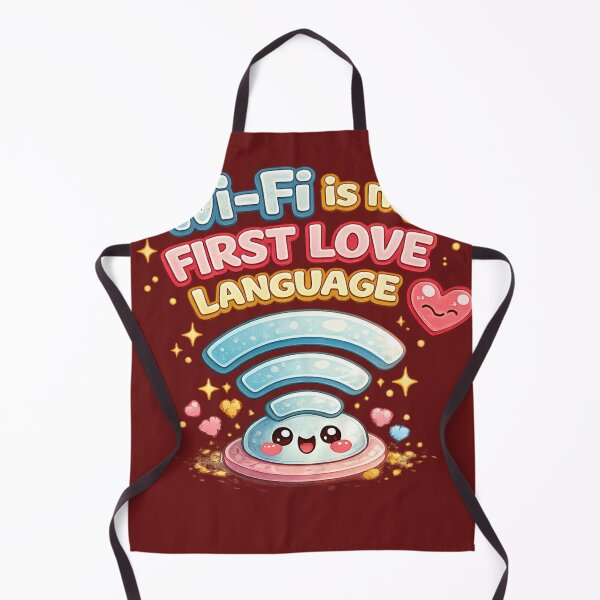 Item preview, Wi-Fi Is My First Love Language | Funny Tech Typography Design designed and sold by VasiArtLab.