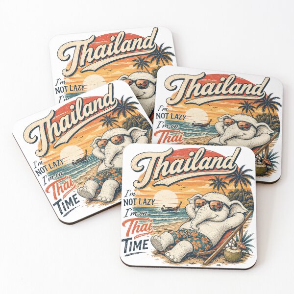 Item preview, Thailand Not Lazy I'm On Thai Time Elephant designed and sold by Yellowriversss.