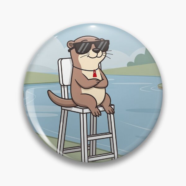 Item preview, Otter River Lifeguard on Duty Funny Art designed and sold by PictorialWhimsy.